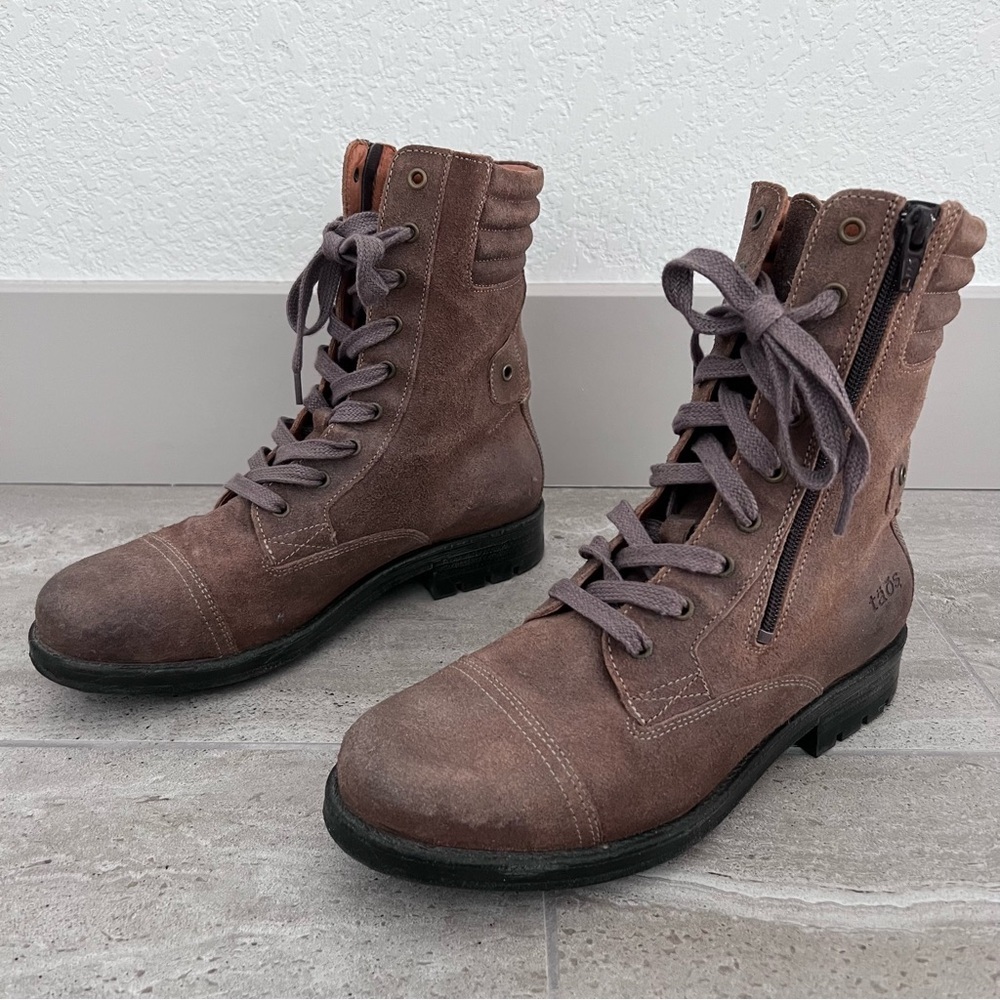 Taos Footwear Renegade Taupe Rugged Boots Shoes Zip Women Size 9-9.5 RGD-27697 , - Picture 13 of 16